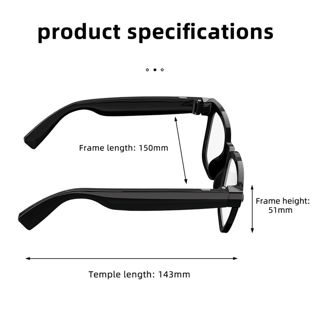V03Pro AI Smart Glasses 800W Camera 1200P Video Bluetooth-compatible 5.3 Open Ear Music Eyeglasses