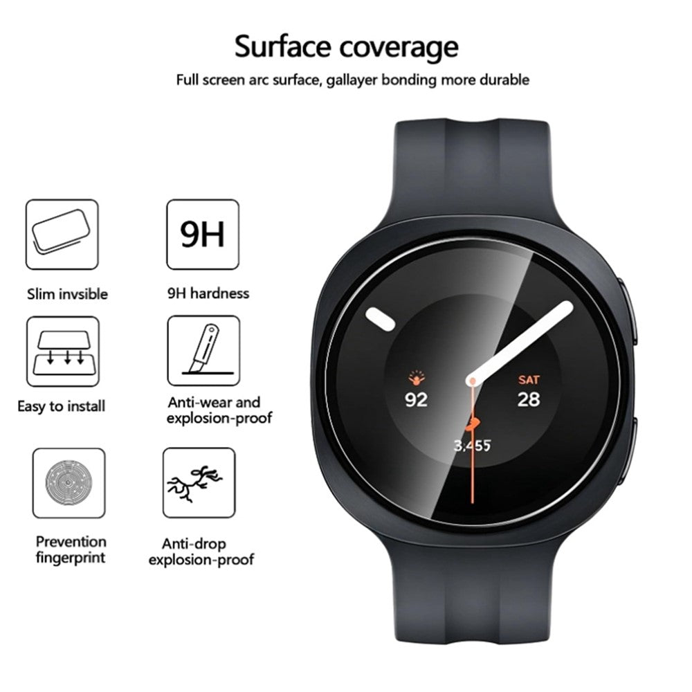 3 stk. til Samsung Galaxy Watch9 44 mm skærmbeskytter i hærdet glas HD klar skærmfilm til ur
