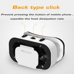 G05A Bærbart VR-headset Universelle virtual reality-briller VR-briller til 3D-spil og HD-film Kompatible med 4,7"-6,5" mobiltelefoner (B01 version med RC-håndtag)