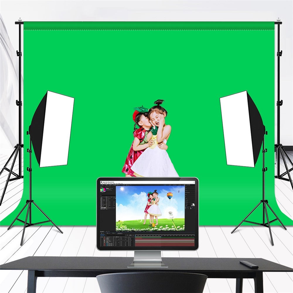 PULUZ PU5214 3x2m bakgrundsduk för fotostudio grön skärm Chroma Key 120g förtjockad fotobakgrund