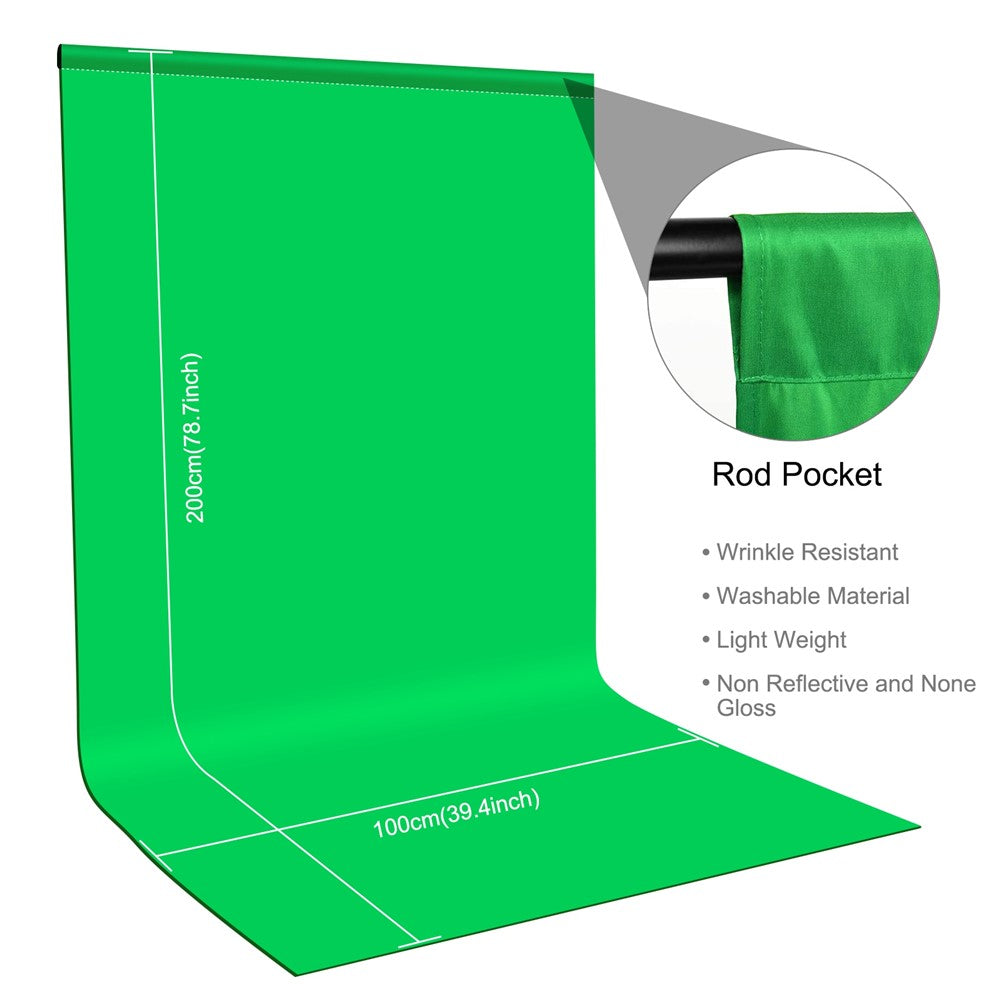 PULUZ PU5209 1x2m 120g Thick Background for Photo Studio Green Screen Chroma Key Photography Backdrop