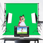 PULUZ PU5207 2x2m til fotostudie Green Screen Chroma Key Fotobaggrund 120g Tyk baggrund