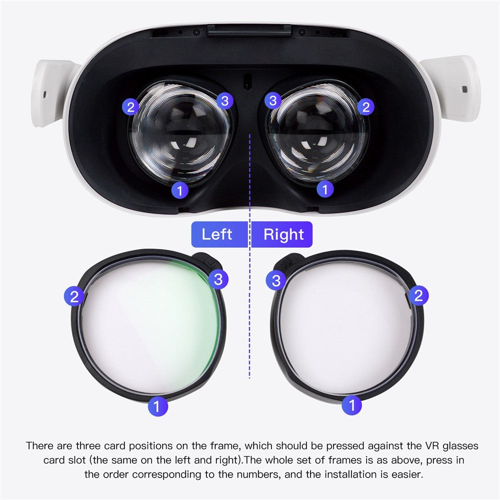 QISYKER 1 par nærsynethedsbriller Myopilinse til Oculus Quest 2, anti-blåt lys/0-500 graders nærsynethed/50-200 graders astigmatisme/1.56 linse