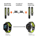 1 par til Huami Amazfit 3 Verge / Verge Lite ABS-forbinder 14 mm til 20 mm fjederstiftforbinder urremadapter