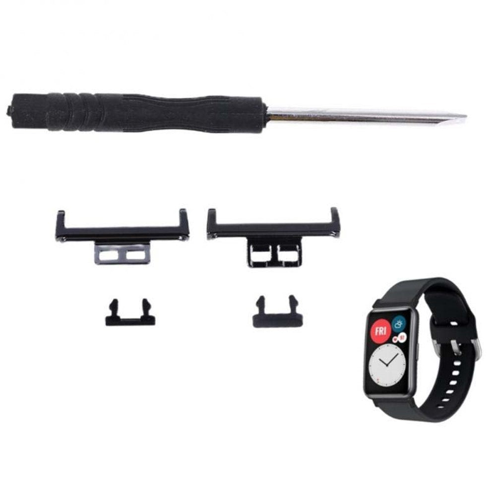 For Huawei Watch Fit / Watch Fit Special Edition Watch Band Adapter 20mm Zinc Alloy Watch Connector with Screwdriver and Plugs