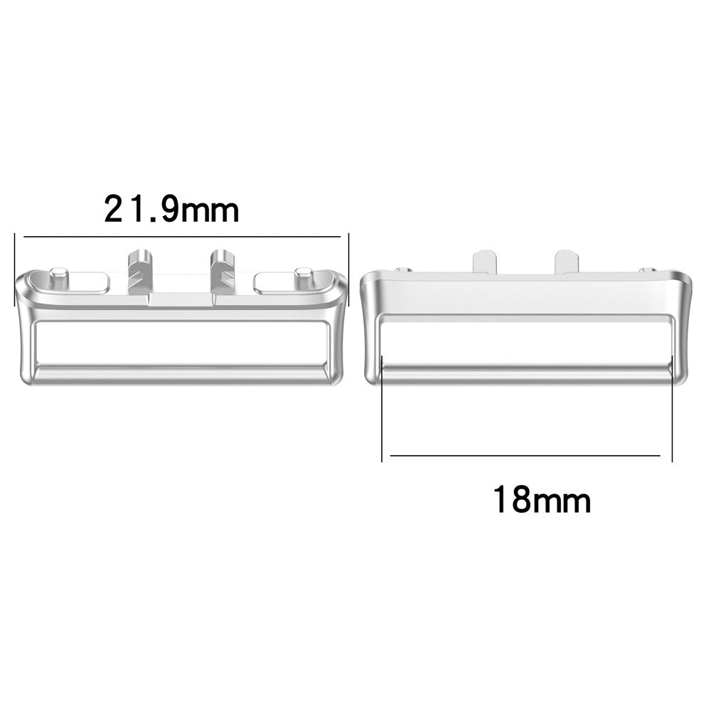 1 par medium-forbindere til Samsung Galaxy Fit3 (SM-R390) 18 mm urbånds-metaladapter