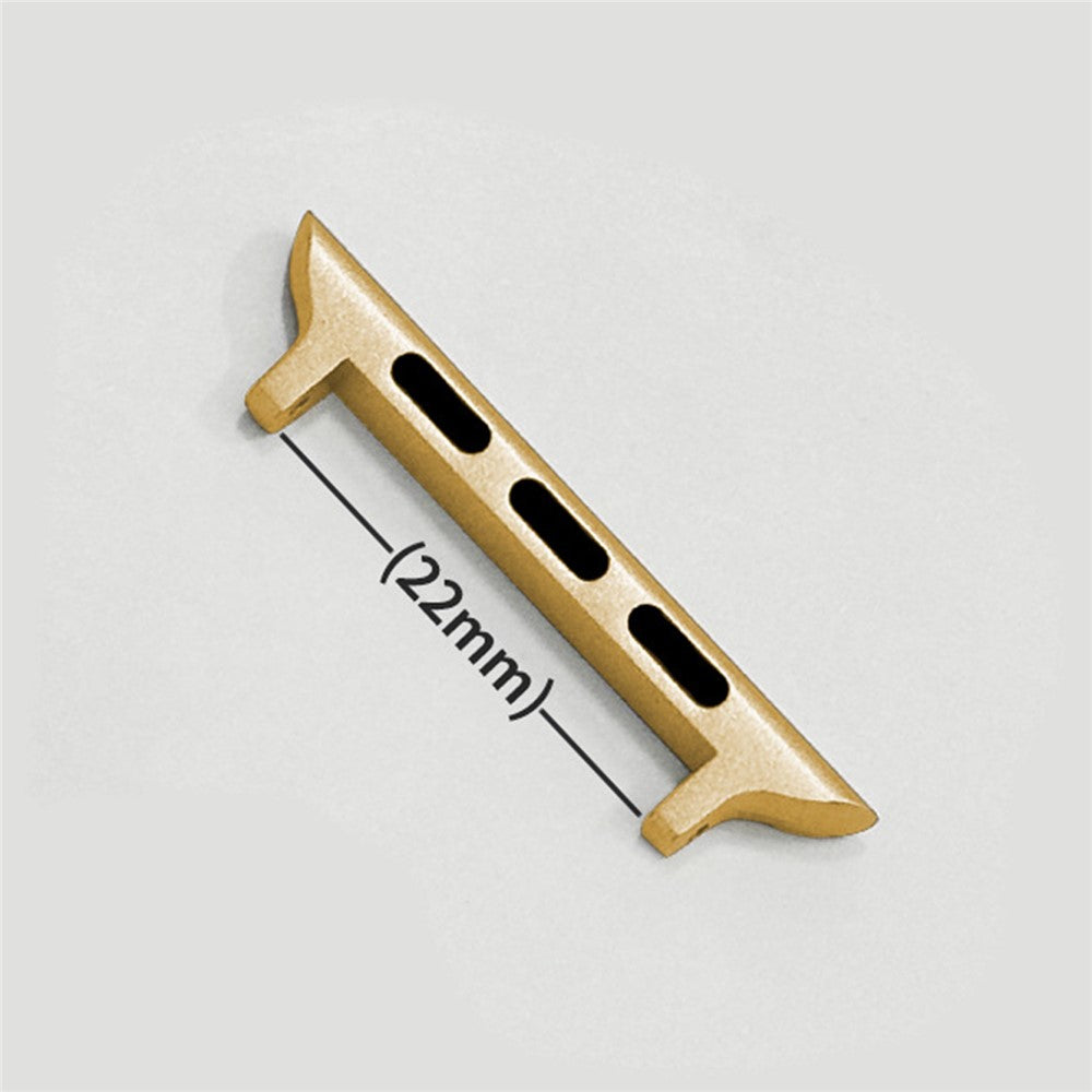 1 par adapter i rostfritt stål för Apple Watch-serien 9 8 7 41 mm / 6 5 4 SE (2023) SE (2022) SE 40 mm / 3 2 1 38 mm, 22 mm klockarmbandskontakt