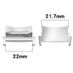 1 par til Oppo Watch X / OnePlus Watch 2 håndledsrem stålforbinder 22 mm urrem adapter