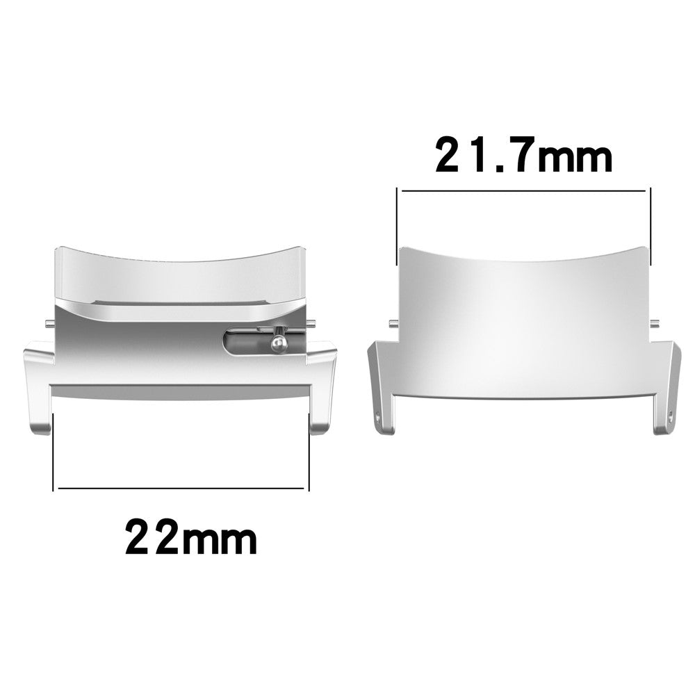 1 par til Oppo Watch X / OnePlus Watch 2 håndledsrem stålforbinder 22 mm urrem adapter