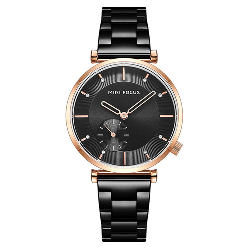 MINI FOCUS 0333L Modern Vattentät Damklocka Lyxig Strassdekoration Armband