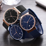MINI FOCUS Herre Quartz Ur Kalender Vandtæt Åndbar Metalrem Herrearmbåndsur