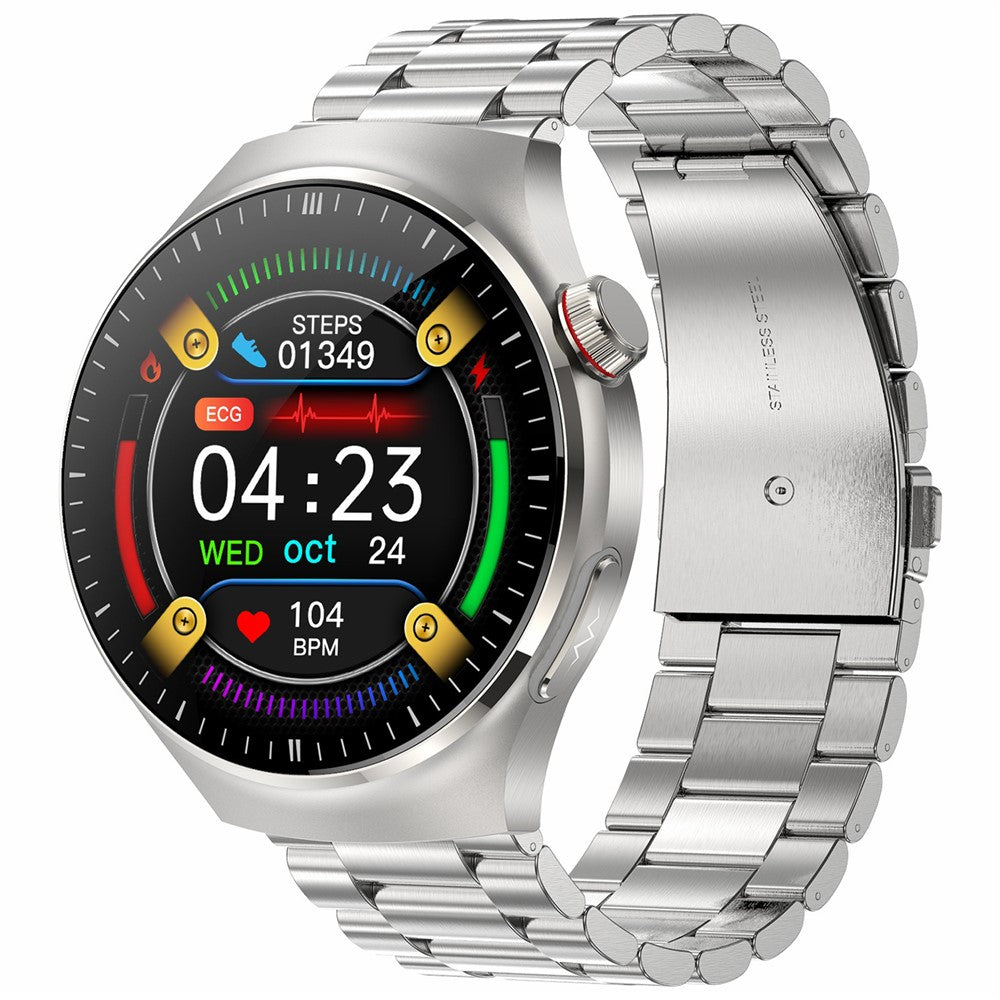 TK26 1,43-tommer AMOLED-skærm Puls Søvnmonitor Bluetooth-kompatibelt Opkald Smartwatch, Stålrem
