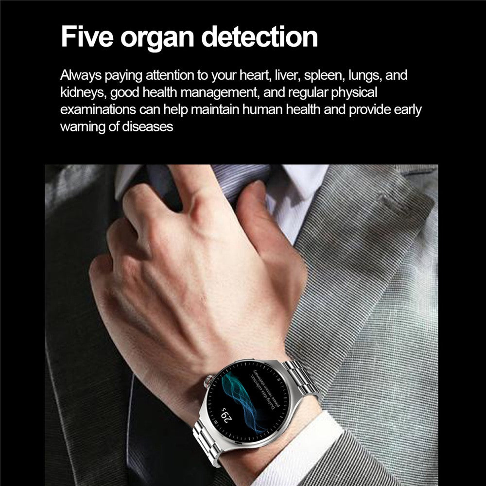 TK26 1,43-tommer AMOLED-skærm Puls Søvnmonitor Bluetooth-kompatibelt Opkald Smartwatch, Stålrem