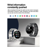 TK26 1,43-tommer AMOLED-skærm Puls Søvnmonitor Bluetooth-kompatibelt Opkald Smartwatch, Stålrem