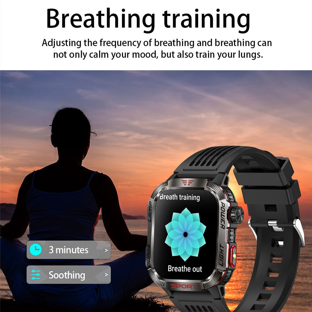 HT29 Banknote Detection Flashlight Compass Altitude Test Smart Watch Health Monitoring Waterproof Sports Watch