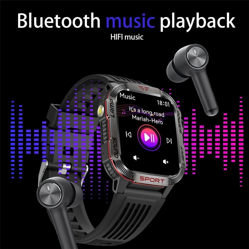HT29 Banknote Detection Flashlight Compass Altitude Test Smart Watch Health Monitoring Waterproof Sports Watch