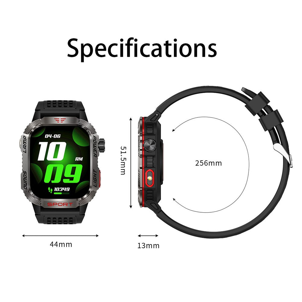 HT29 Banknote Detection Flashlight Compass Altitude Test Smart Watch Health Monitoring Waterproof Sports Watch