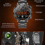 AK75 Steel Strap Smart Watch Bluetooth-compatible Call Waterproof Health Monitoring Sports Watch