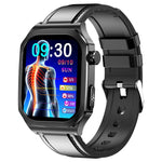 ET280 ECG Smart Watch Blood Oxygen Monitoring SOS Bracelet Wrist Band with Leather Strap