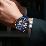 CURREN M8363 Multi-function Waterproof Men Quartz Watch Stainless Steel Strap Bussiness Style Men Wristwatch