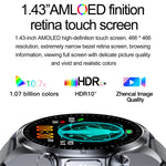 TK29 Stålarmband AMOLED-skärm Smartklocka Sömnhälsoövervakning Sportklocka