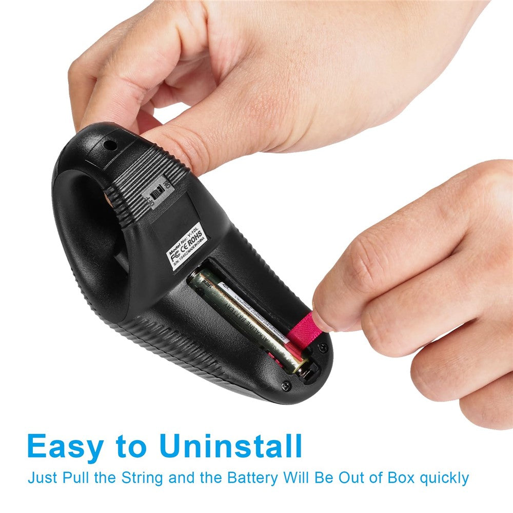 Y-10W Wireless USB Handheld Finger Trackball Mouse with Laser Pointer for Left / Right Hand (No Battery)