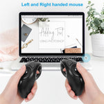 Y-10W Wireless USB Handheld Finger Trackball Mouse with Laser Pointer for Left / Right Hand (No Battery)