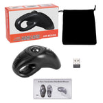 Y-10W Wireless USB Handheld Finger Trackball Mouse with Laser Pointer for Left / Right Hand (No Battery)