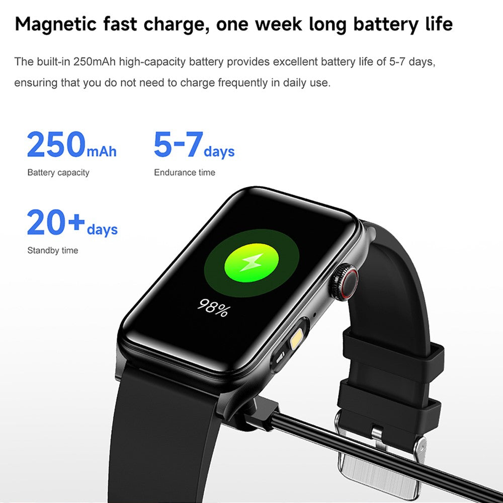 G50 smart aktivitetsarmband på 1,57 tum, Bluetooth-kompatibel, med samtals- och pulsmätare