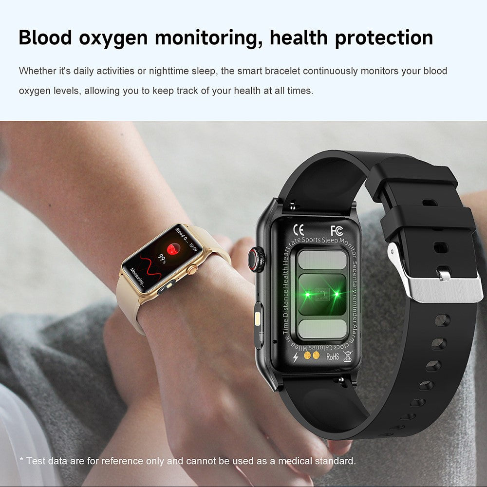 G50 smart aktivitetsarmband på 1,57 tum, Bluetooth-kompatibel, med samtals- och pulsmätare