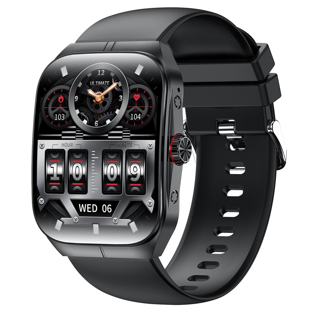 HK80 Smartklocka AMOLED Böjd Skärm Bluetooth-kompatibel Samtalshälsomonitor NFC Vattentät Fitnesstracker Klocka