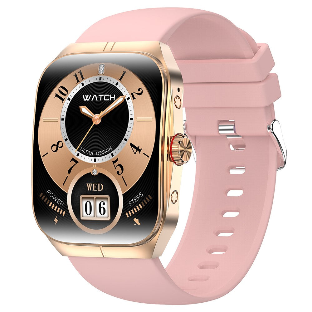 HK80 Smartklocka AMOLED Böjd Skärm Bluetooth-kompatibel Samtalshälsomonitor NFC Vattentät Fitnesstracker Klocka