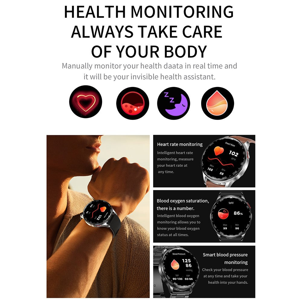 T97 2-in-1 Smart Watch with Wireless Earbuds Bluetooth-Compatible Call Health Monitoring Sports Waterproof Watch
