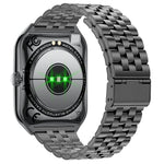 MT61 Ultratunn Smartklocka 1,96 tums AMOLED böjd skärm Bluetooth-kompatibel samtalshälsomonitor, stålarmband