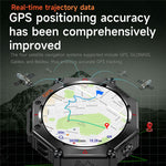 KC91 1,39 tums HD-skärm smartklocka för utomhusbruk inbyggd GPS sporttracker pulsmätare med höjdmätare/barometer/kompass