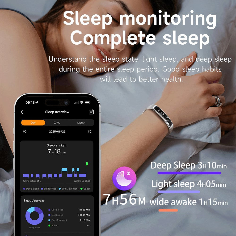 B3 Smart Bracelet Couples Step Counter Heart Rate Health Monitor Waterproof Sports Wristband with Dual Strap
