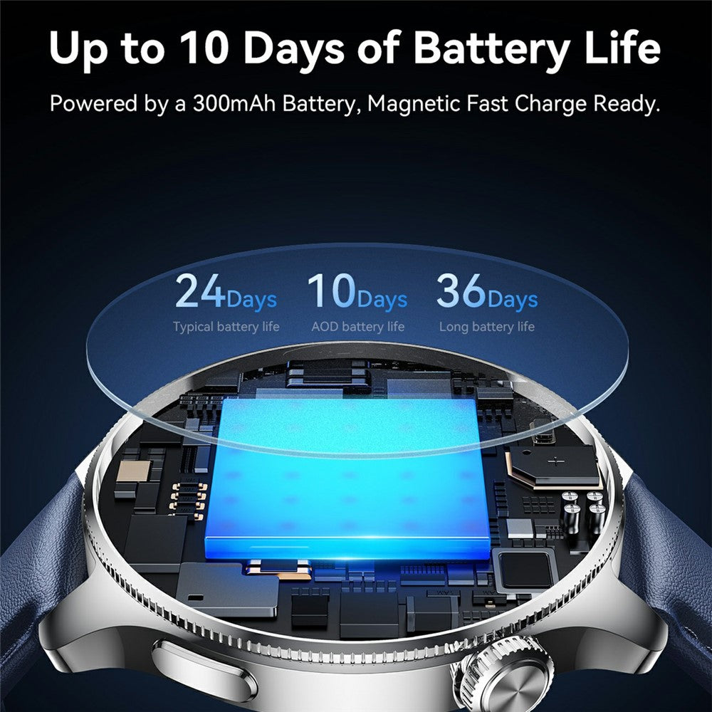 JOYROOM JR-FC3 Bluetooth-kompatibelt smartwatch til opkald, 1,43 tommers AMOLED-ur med sundhedsovervågning