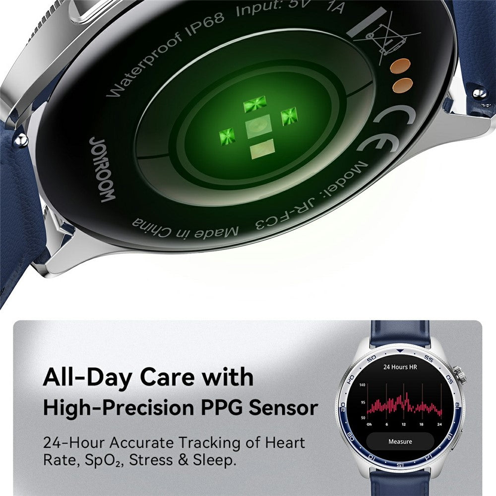 JOYROOM JR-FC3 Bluetooth-kompatibelt smartwatch til opkald, 1,43 tommers AMOLED-ur med sundhedsovervågning