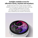 HD8 1,46 tums smartklocka med rund skärm, Bluetooth-kompatibel, pulsmätare, sportklocka med pulsmätare och GPS