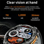 HD300pro 1.43 Inch AMOLED Screen Smart Sports Watch Fitness Tracker with 5 Satellite Positioning Offline Map Navigation