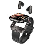 T99 Smartklocka 2 i 1 TWS Hörlurar Bluetooth-kompatibla Samtal Puls Blodtrycksmätare Armbandsur