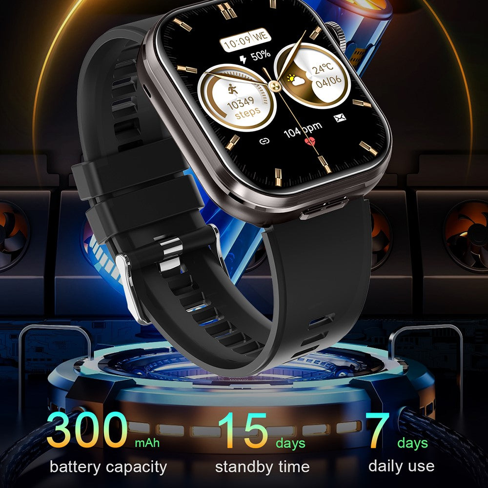 T99 Smartklocka 2 i 1 TWS Hörlurar Bluetooth-kompatibla Samtal Puls Blodtrycksmätare Armbandsur