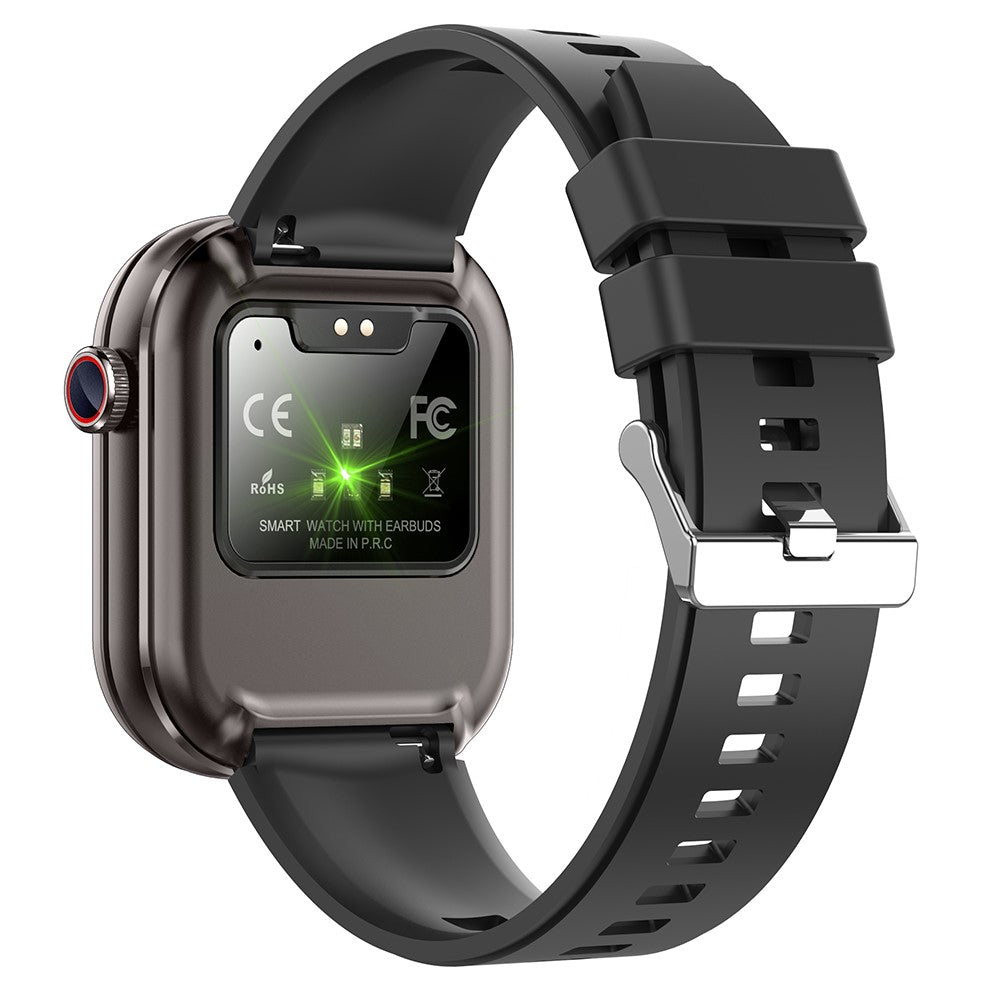T99 Smartklocka 2 i 1 TWS Hörlurar Bluetooth-kompatibla Samtal Puls Blodtrycksmätare Armbandsur