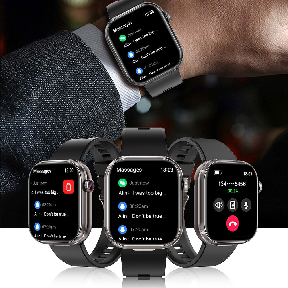 T99 Smartklocka 2 i 1 TWS Hörlurar Bluetooth-kompatibla Samtal Puls Blodtrycksmätare Armbandsur