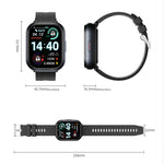 D12 2-i-1 Bluetooth-kompatible høretelefoner Smartur Sundhedsovervågning Fitness Tracker 2,01 tommer TFT-skærm Armbåndsur, Silikonerem