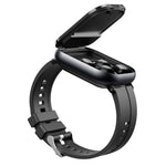 D12 2 i 1 Bluetooth-kompatibla hörlurar Smartklocka Hälsoövervakning Fitnesstracker 2,01 tums TFT-skärm Armbandsur, Silikonarmband