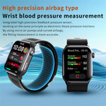 F530 Air Pump Blood Pressure Smart Watch ECG Monitor Watch Heart Rate Sleep Tracker with SOS Fall Alarm Micro Health Check