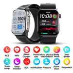 F530 Air Pump Blood Pressure Smart Watch ECG Monitor Watch Heart Rate Sleep Tracker with SOS Fall Alarm Micro Health Check