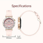 i222 1.19 Inch AMOLED Screen Smart Watch for Women Health Monitor Fitness Tracker Watch, Silicone Strap