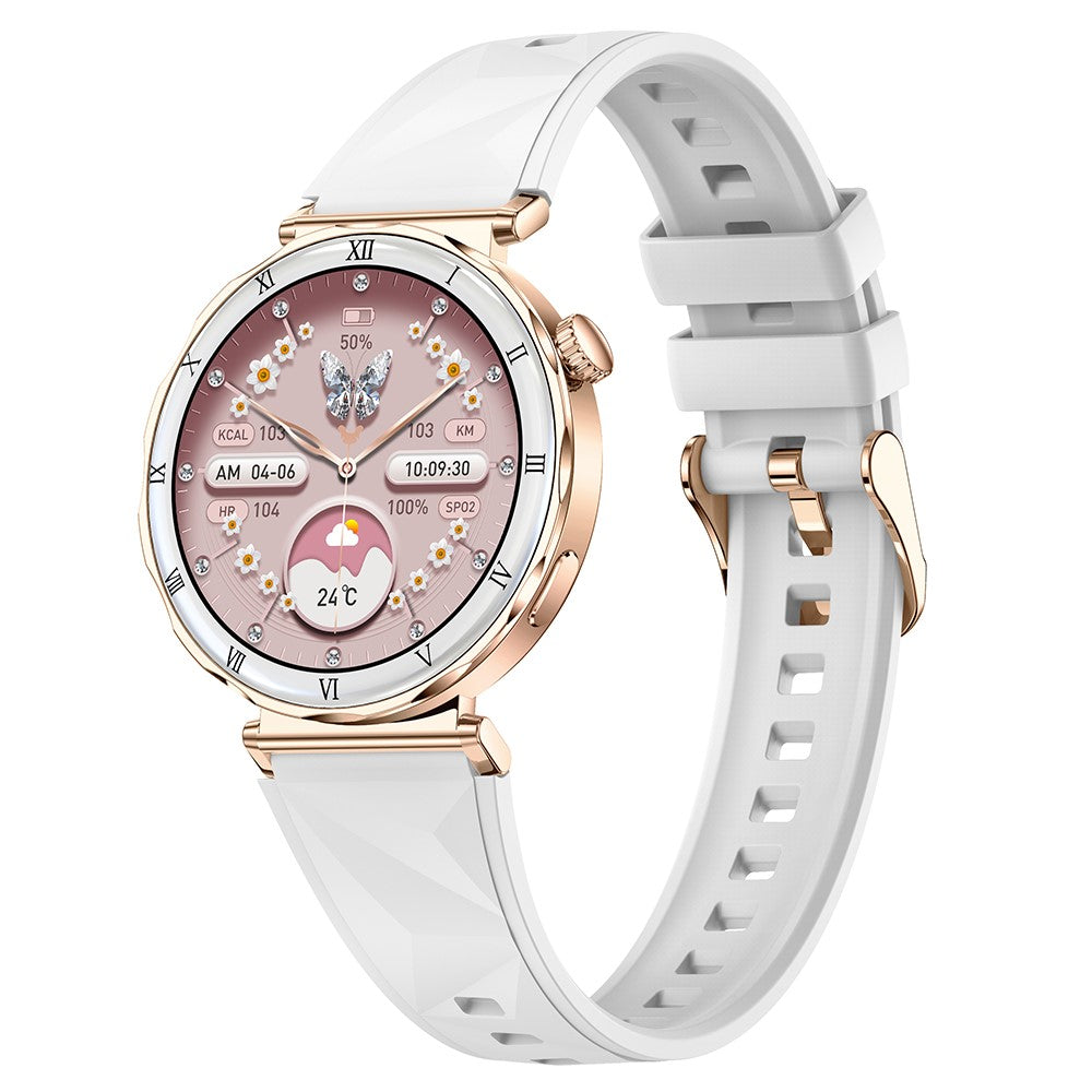 i222 1.19 Inch AMOLED Screen Smart Watch for Women Health Monitor Fitness Tracker Watch, Silicone Strap